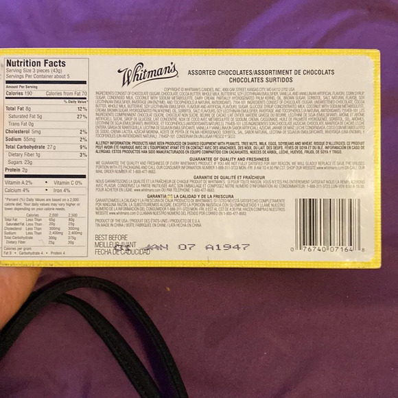 1947 Vintage Whitman's Sampler Tin Hinged Box - Picture 11 of 14